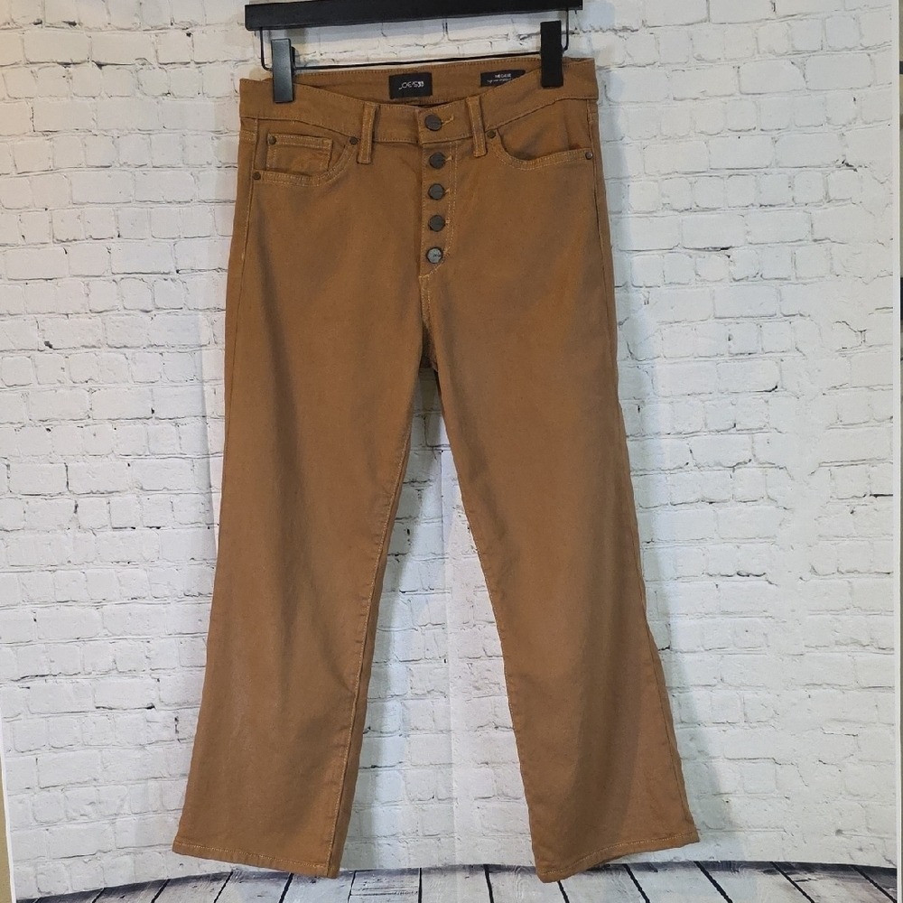 Joe's Jeans The Callie High Rise Cropped Bootcut Women 29 Brown Excellent Button